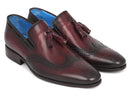 Paul Parkman (FREE Shipping) Men's Wingtip Tassel Loafers Bordeaux (ID