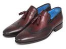 Paul Parkman (FREE Shipping) Men's Wingtip Tassel Loafers Bordeaux (ID