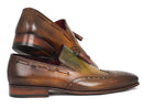 Paul Parkman (FREE Shipping) Men's Wingtip Tassel Loafers Green (ID