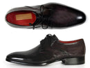 Paul Parkman (FREE Shipping) Men's Anthracite Black Derby Shoes (ID