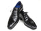 Paul Parkman (FREE Shipping) Men's Black Genuine Crocodile & Calfskin Oxford Shoes (ID#048-BLK)-'--JadeMoghul Inc.