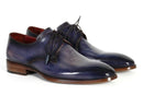 Paul Parkman (FREE Shipping) Men's Blue & Navy Hand-Painted Derby Shoes (ID