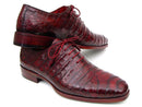 Paul Parkman (FREE Shipping) Men's Bordeaux Genuine Crocodile Oxfords (ID