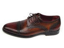 Paul Parkman (FREE Shipping) Men's Bordeaux / Tobacco Derby Shoes Leather Upper and Leather Sole (ID