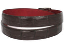 Paul Parkman (FREE Shipping) Men's Brown Genuine Crocodile Belt (ID