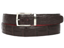 Paul Parkman (FREE Shipping) Men's Brown Genuine Crocodile Belt (ID