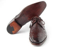 Paul Parkman (FREE Shipping) Men's Brown Genuine Ostrich Derby Shoes (ID