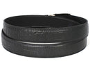 Paul Parkman (FREE Shipping) Men's Crocodile Embossed Calfskin Leather Belt Hand-Painted Black (ID