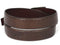 Paul Parkman (FREE Shipping) Men's Crocodile Embossed Calfskin Leather Belt Hand-Painted Brown (ID
