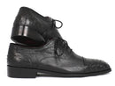 Paul Parkman (FREE Shipping) Men's Genuine Ostrich Captoe Oxfords Black (ID