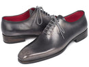 Paul Parkman (FREE Shipping) Men's Gray & Black Wholecut Oxfords (ID