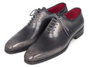 Paul Parkman (FREE Shipping) Men's Gray & Black Wholecut Oxfords (ID