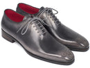 Paul Parkman (FREE Shipping) Men's Gray & Black Wholecut Oxfords (ID