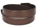 Paul Parkman (FREE Shipping) Men's Leather Belt Hand-Painted Brown (ID