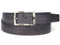 Paul Parkman (FREE Shipping) Men's Leather Belt Hand-Painted Gray (ID