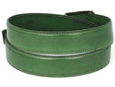 Paul Parkman (FREE Shipping) Men's Leather Belt Hand-Painted Green (ID