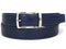 Paul Parkman (FREE Shipping) Men's Leather Belt Hand-Painted Navy (ID
