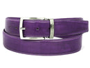 Paul Parkman (FREE Shipping) Men's Leather Belt Hand-Painted Purple (ID