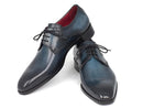 Paul Parkman (FREE Shipping) Men's Navy & Blue Medallion Toe Derby Shoes (ID