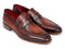 Paul Parkman (FREE Shipping) Men's Penny Loafers Bordeaux and Brown Calfskin (ID#10FD61)-'--JadeMoghul Inc.