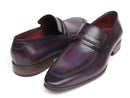 Paul Parkman (FREE Shipping) Men's Purple Loafers Handmade Slip-On Shoes (ID