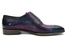 Paul Parkman (FREE Shipping) Men's Purple & Navy Medallion Toe Oxfords (ID