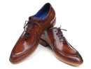 Paul Parkman (FREE Shipping) Men's Side Handsewn Split-toe Brown Oxfords (ID