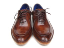 Paul Parkman (FREE Shipping) Men's Side Handsewn Split-toe Brown Oxfords (ID