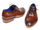 Paul Parkman (FREE Shipping) Men's Side Handsewn Split-toe Brown Oxfords (ID