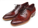 Paul Parkman (FREE Shipping) Men's Side Handsewn Split-toe Burgundy Oxfords (ID