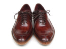 Paul Parkman (FREE Shipping) Men's Side Handsewn Split-toe Burgundy Oxfords (ID