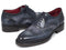 Paul Parkman (FREE Shipping) Men's Triple Leather Sole Wingtip Brogues Blue (ID#027-TRP-BLU)-'--JadeMoghul Inc.