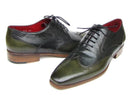 Paul Parkman (FREE Shipping) Men's Wingtip Oxford Floater Leather Green (ID