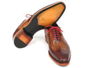 Paul Parkman (FREE Shipping) Men's Wingtip Oxford Goodyear Welted Brown & Camel (ID