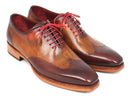 Paul Parkman (FREE Shipping) Men's Wingtip Oxford Goodyear Welted Brown & Camel (ID