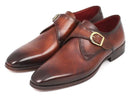 Paul Parkman (FREE Shipping) Monkstrap Dress Shoes Brown & Camel (ID