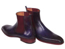 Paul Parkman (FREE Shipping) Navy & Purple Chelsea Boots (ID