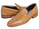 Paul Parkman (FREE Shipping) Perforated Leather Loafers Beige  (ID