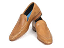 Paul Parkman (FREE Shipping) Perforated Leather Loafers Beige  (ID