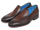 Paul Parkman (FREE Shipping) Perforated Leather Loafers Brown (ID