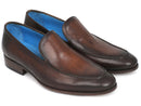 Paul Parkman (FREE Shipping) Perforated Leather Loafers Brown (ID