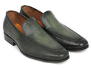 Paul Parkman (FREE Shipping) Perforated Leather Loafers Green (ID
