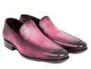 Paul Parkman (FREE Shipping) Perforated Leather Loafers Purple (ID
