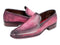 Paul Parkman (FREE Shipping) Perforated Leather Loafers Purple (ID