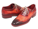 Paul Parkman (FREE Shipping) Reddish Camel Medallion Toe Oxfords (ID