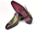 Paul Parkman (FREE Shipping) Side Lace Oxfords Green & Bordeaux (ID