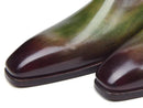 Paul Parkman (FREE Shipping) Side Lace Oxfords Green & Bordeaux (ID