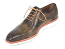 Paul Parkman (FREE Shipping) Smart Casual Oxford Shoes For Men Army Green (ID