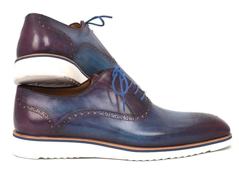 Paul Parkman (FREE Shipping) Smart Casual Oxford Shoes For Men Blue & Purple (ID