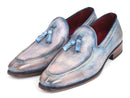 Paul Parkman (FREE Shipping) Tassel Loafers Lila Hand-Painted (ID